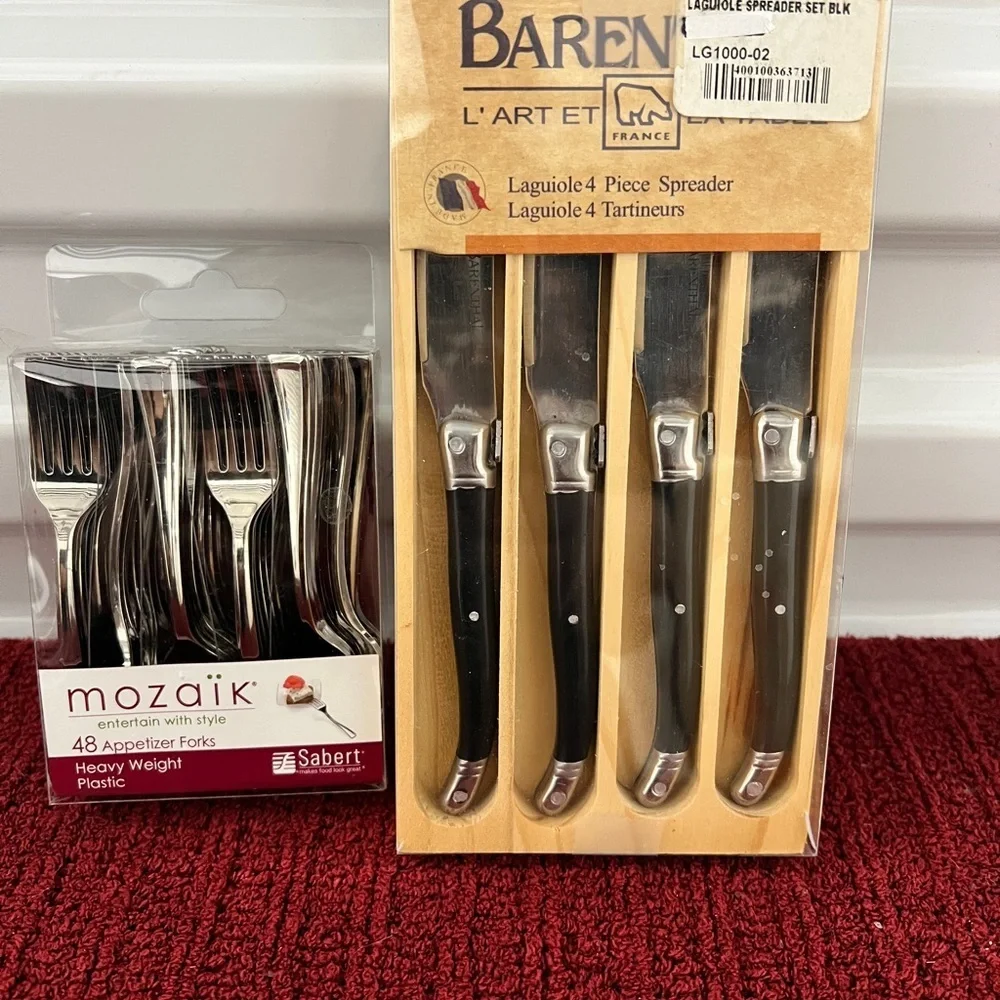 Barenthal Laguiole Spreader Knife Set & Mozaïk Appetizer Forks – New